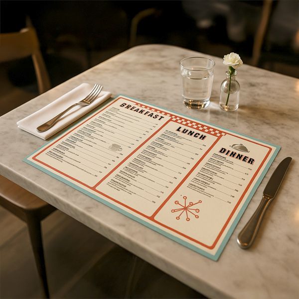 Show details for Disposable / Placemat Menus - Restaurant & Café