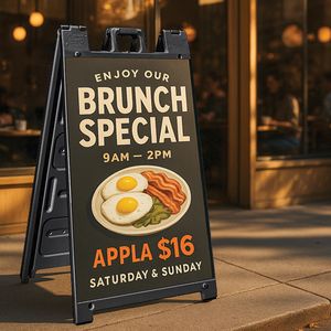 Show details for A-Frame Sign -  Restaurant & Café