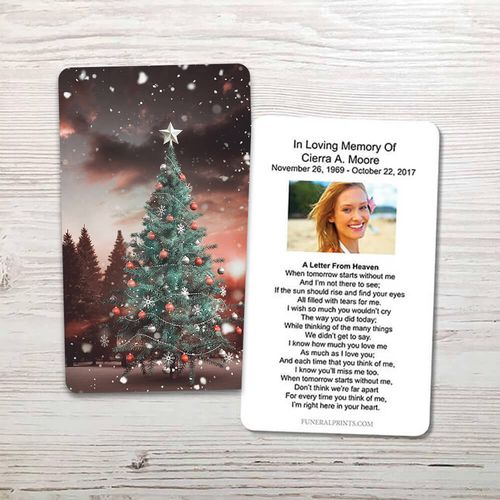 Show details for Christmas Tree Memorial Card
