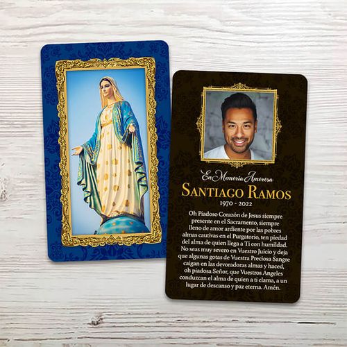 Show details for Nuestra Señora de la Medalla Milagrosa Spanish Memorial Card
