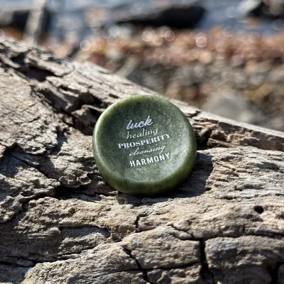Show details for Luck Green Jade Worry Stone