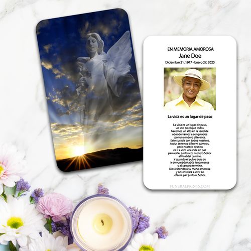 Show details for Hope and Love Angel Spanish Prayer Card