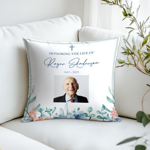 Show details for Multi Floral Religious Pillow