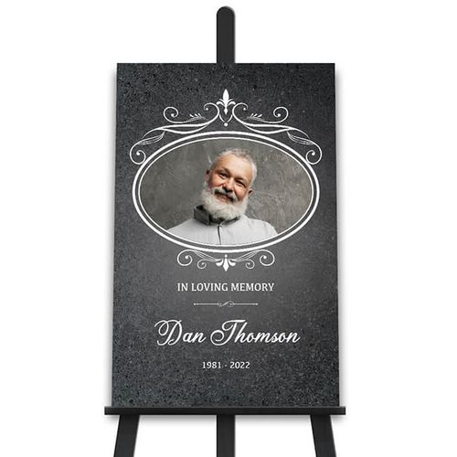 Show details for Gray Marble Poster