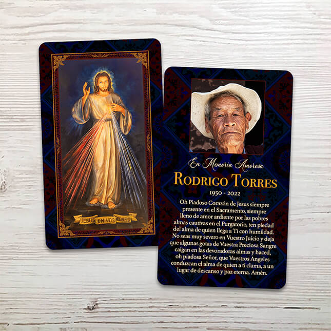 Show details for Jesus En Vos Confio Spanish Memorial Card