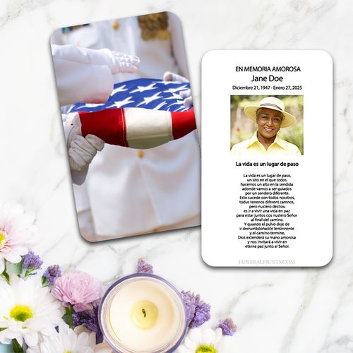 Show details for Final Honors Spanish Prayer Card