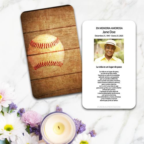 Show details for Baseball Spanish Prayer Card