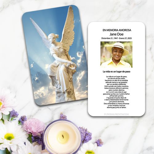 Show details for Angel 2 Spanish Prayer Card