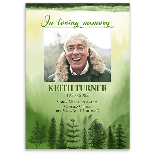 Show details for Green Scenery Watercolor Invitation