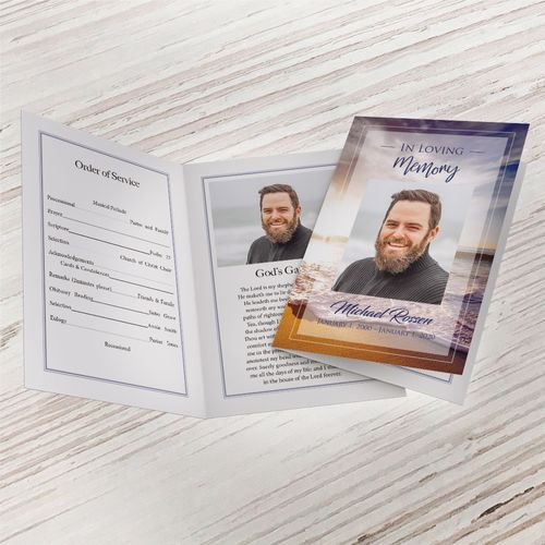 Show details for Oceanfront Funeral Program (MegaEdit)