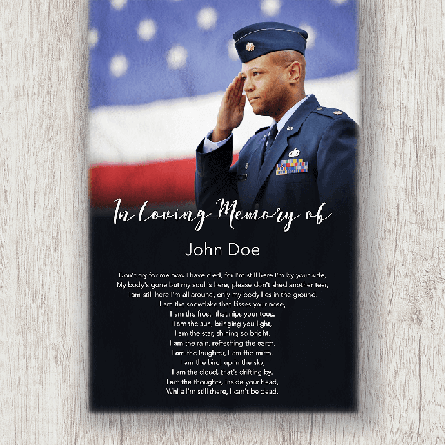 Show details for Hero "Don't Cry" Poem Blanket