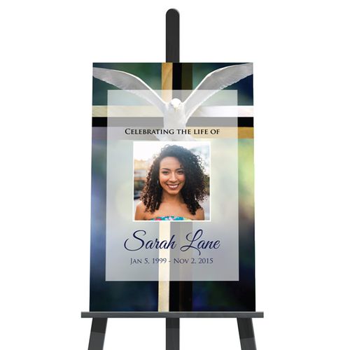 Show details for Dove & Cross Memorial Poster