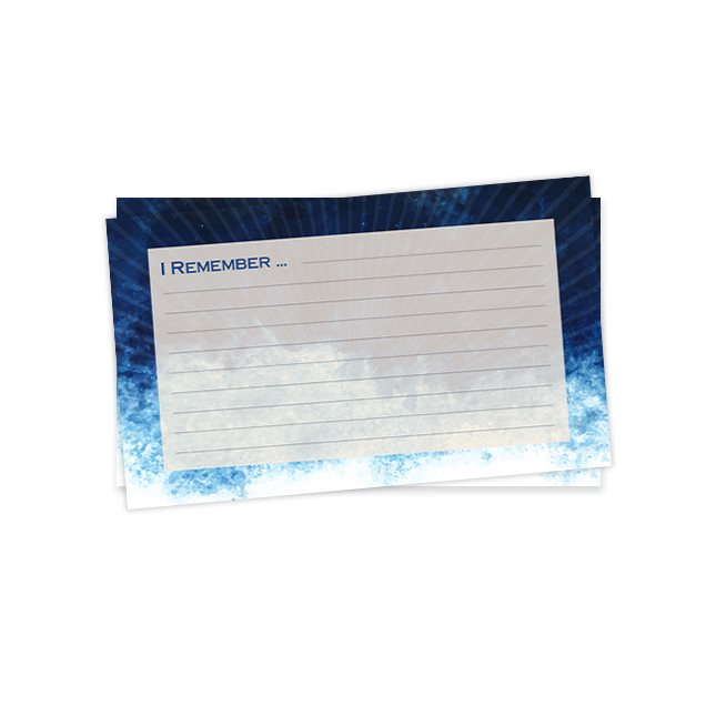 Show details for Blue Watercolor Remember Card