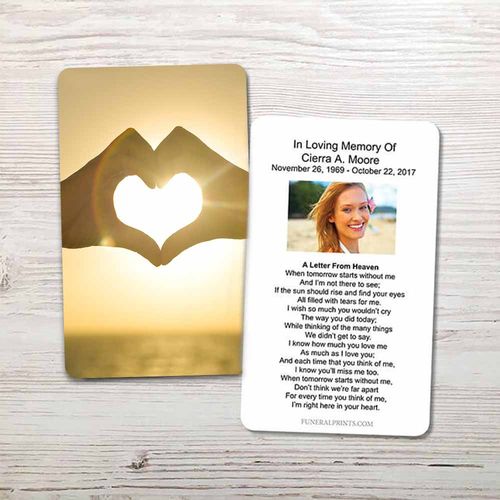 Show details for Heart Hands Memorial Card