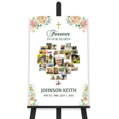 Show details for Cross Heart Collage Poster