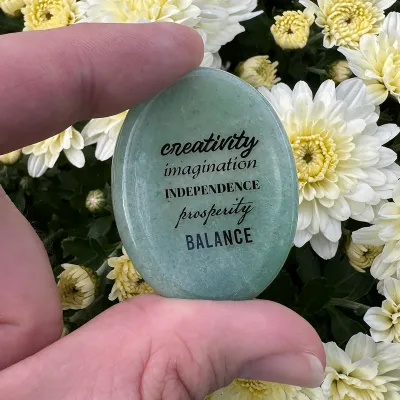 Show details for Creativity Green Aventurine Worry Stone