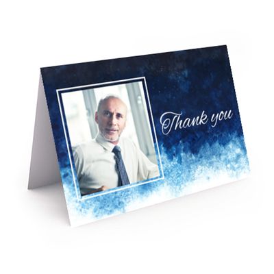 Show details for Blue Watercolor Memorial Package