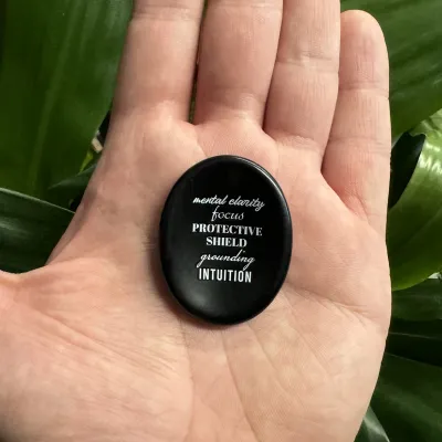 Show details for Mental Clarity Black Obsidian Worry Stone