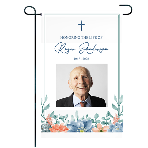 Show details for Multi Floral Religious Garden Flag