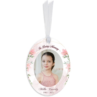 Show details for Purple Gold Floral Oval Ornaments