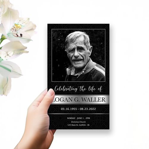 Show details for Black Silver Classic Trifold Program