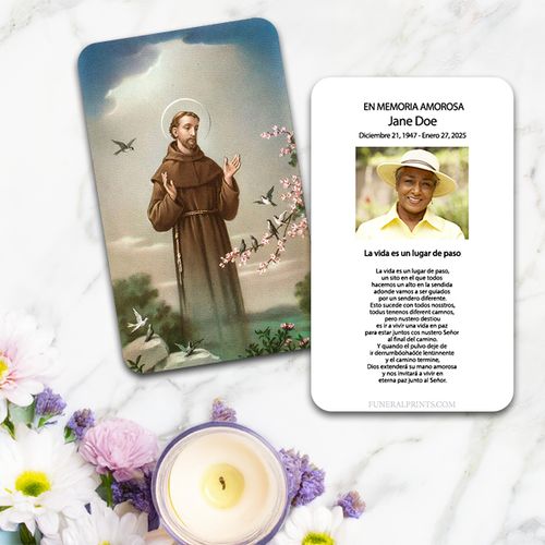 Show details for St. Francis 3 Spanish Prayer Card
