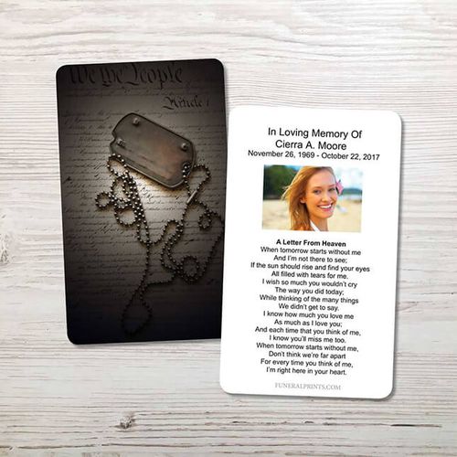 Show details for Dog Tags Memorial Card