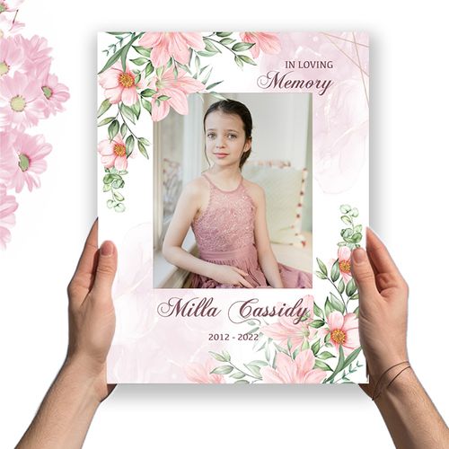 Show details for Pink Gold Floral Premium Program (8.5x11)