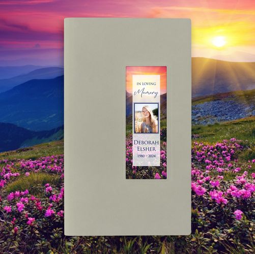 Show details for Purple Fields Guest Book - Gray