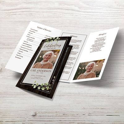 Show details for Rustic Brown Trifold Program