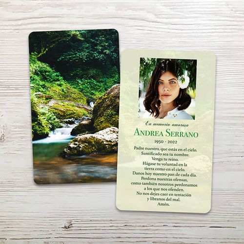 Show details for Nature Spanish Memorial Card