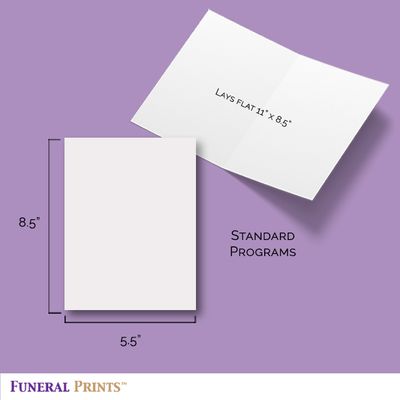 Show details for Purple Gold Floral Funeral Program