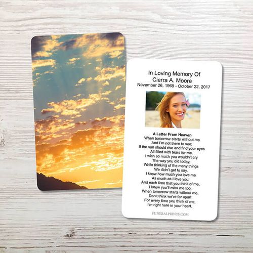 Show details for A New Day Memorial Card