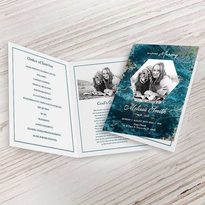 Show details for Jade Marble Funeral Program