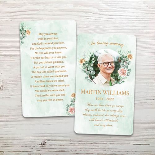 Show details for Multi Floral Memorial Card
