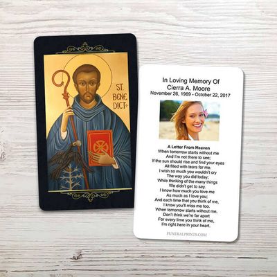 Show details for St. Benedict Memorial Card